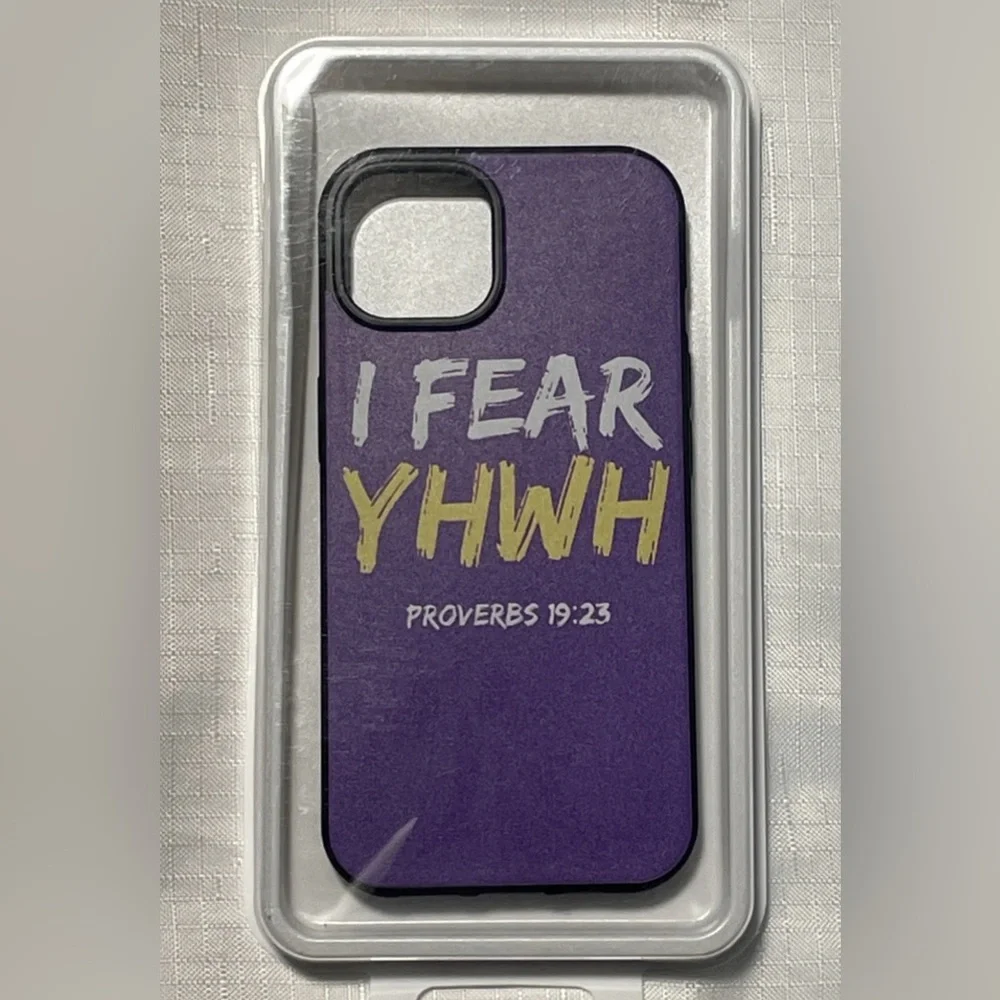 I FEAR YHWH Purple and Yellow I Phone Case